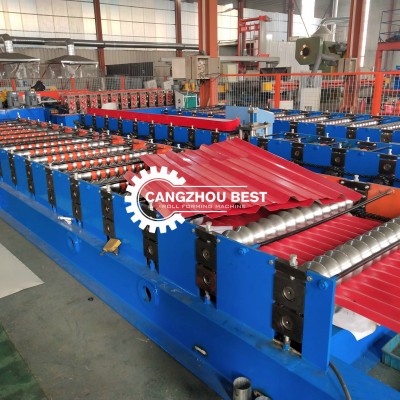 Colored & Aluzinc Steel BE-914 Roof Sheet Roll Forming Machine