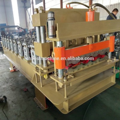 To Adopt Advanced Technology Double Layer Glazed Tile Roll Forming Machine