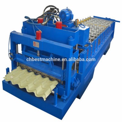 Color Steel Roof Tile Hydraulic Cutting Roll Forming Machine